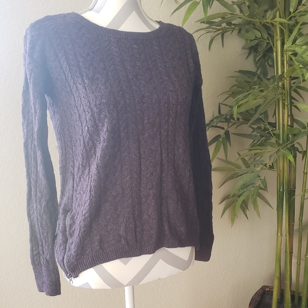 Purple Sweater with Zippers